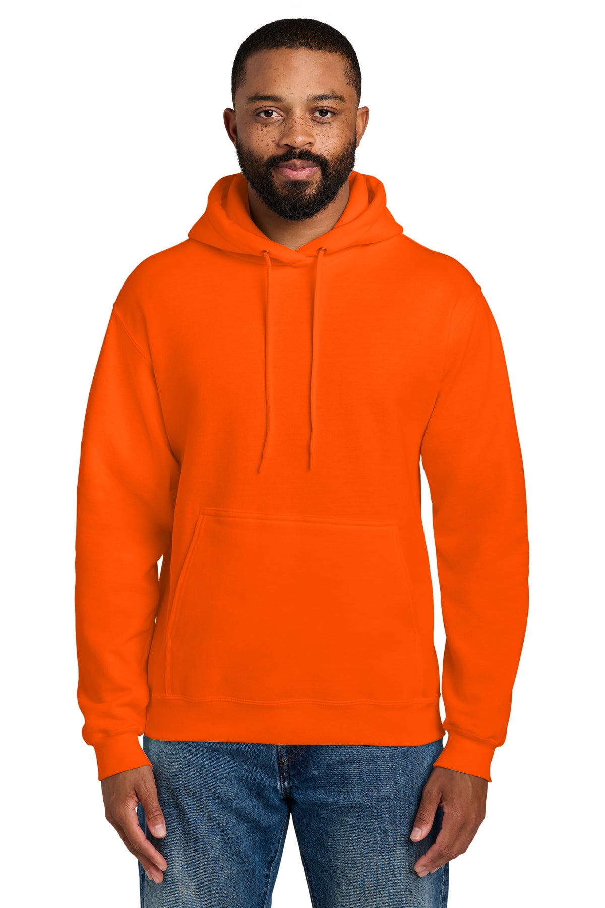 Port & Company PC90H Essential Fleece Pullover Hoodie - Safety Orange