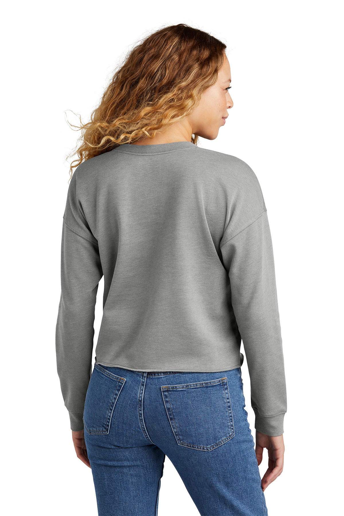 LNEA514 New Era® Women's Tri-Blend Fleece Crop Crew