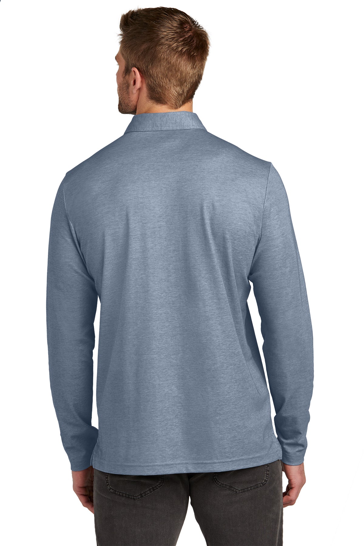 TravisMathew Oceanside Heather Long Sleeve Polo TM1MZ343