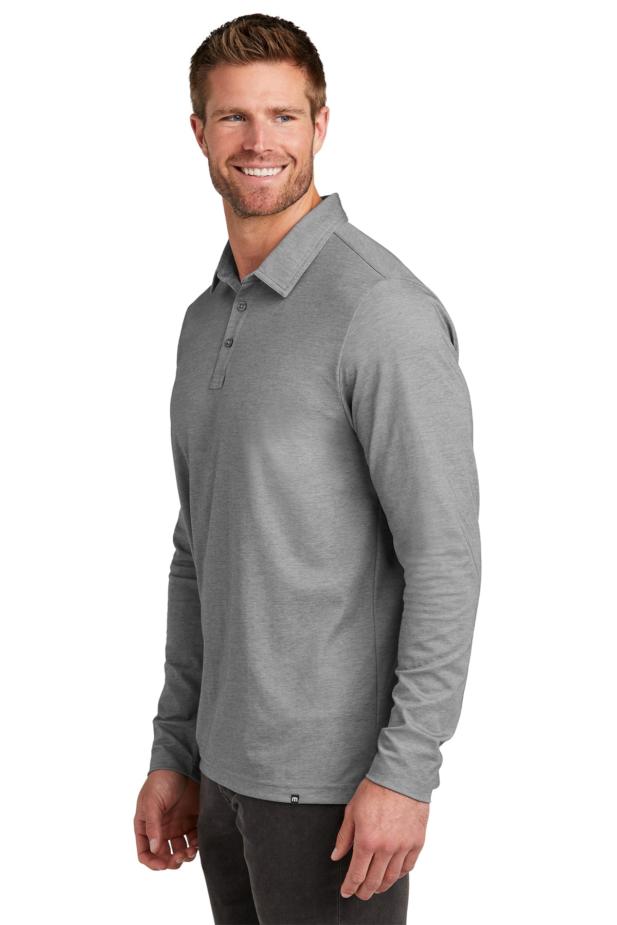 TravisMathew Oceanside Heather Long Sleeve Polo TM1MZ343