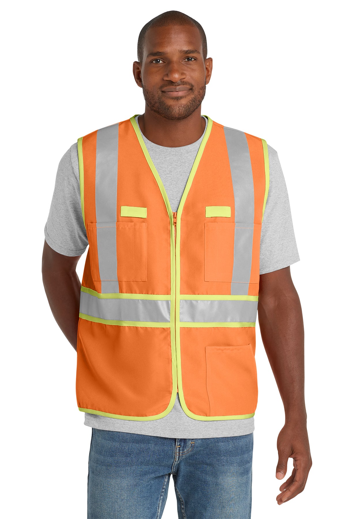 CornerStone® - ANSI 107 Class 2 Dual-Color Safety Vest | CSV407 - The Lemon Print & Design Studio 