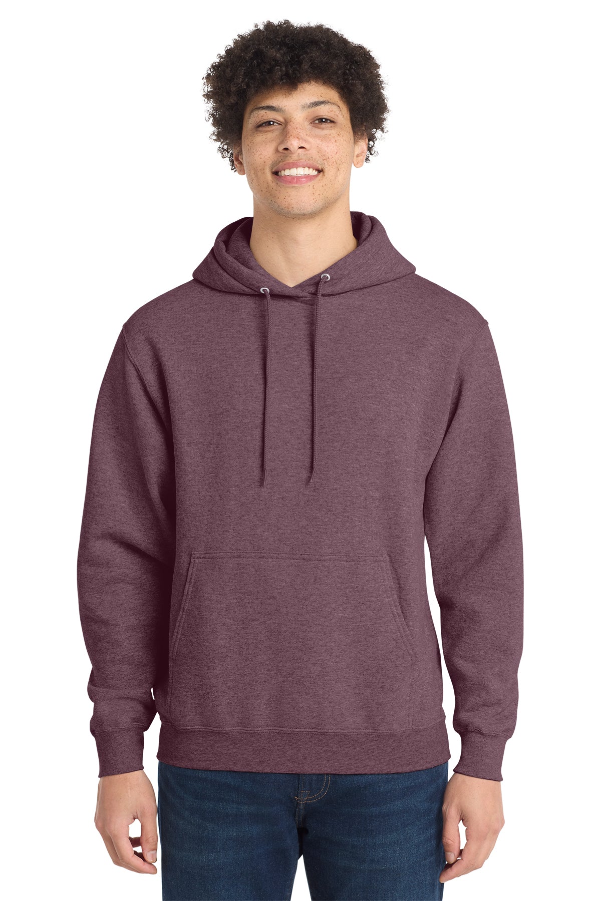 Port & Company PC78H Core Fleece Pullover Hoodie - Heather Athletic Maroon