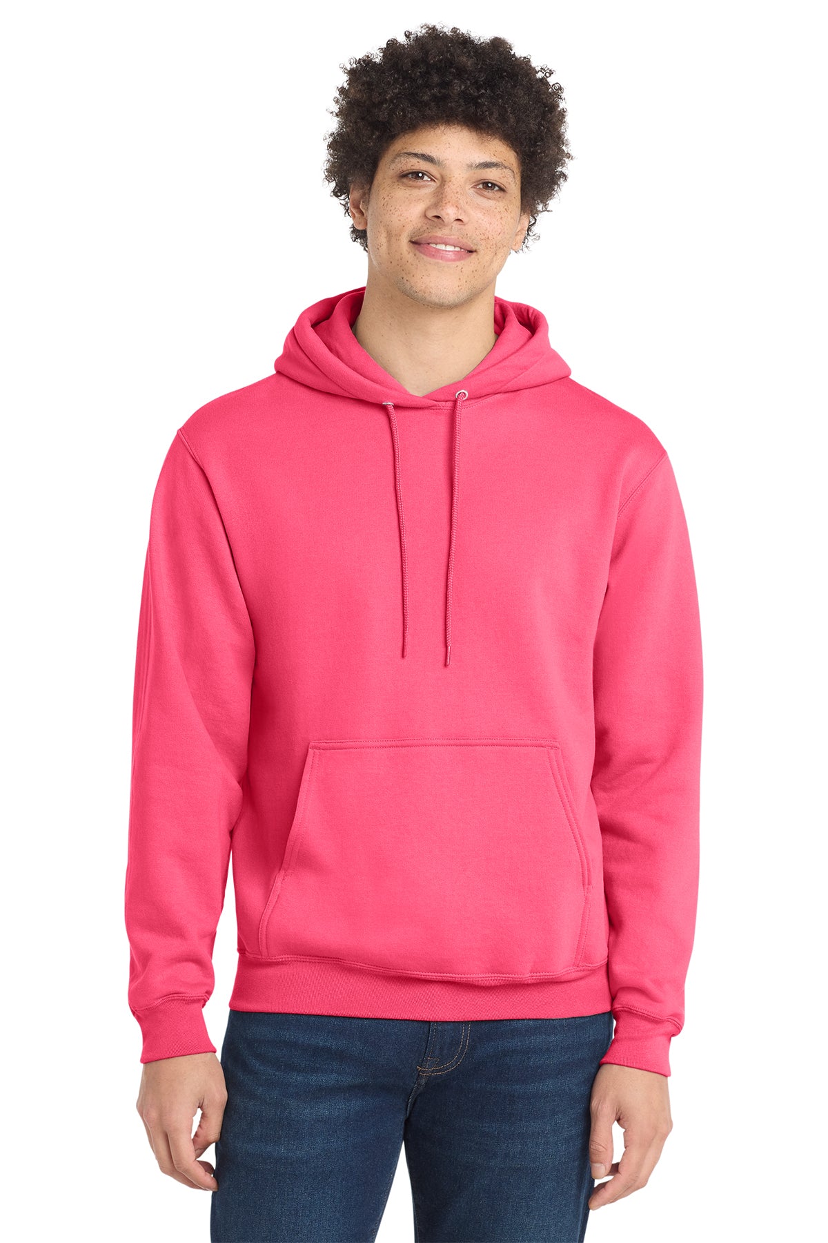 Port & Company PC78H Core Fleece Pullover Hoodie - Neon Pink