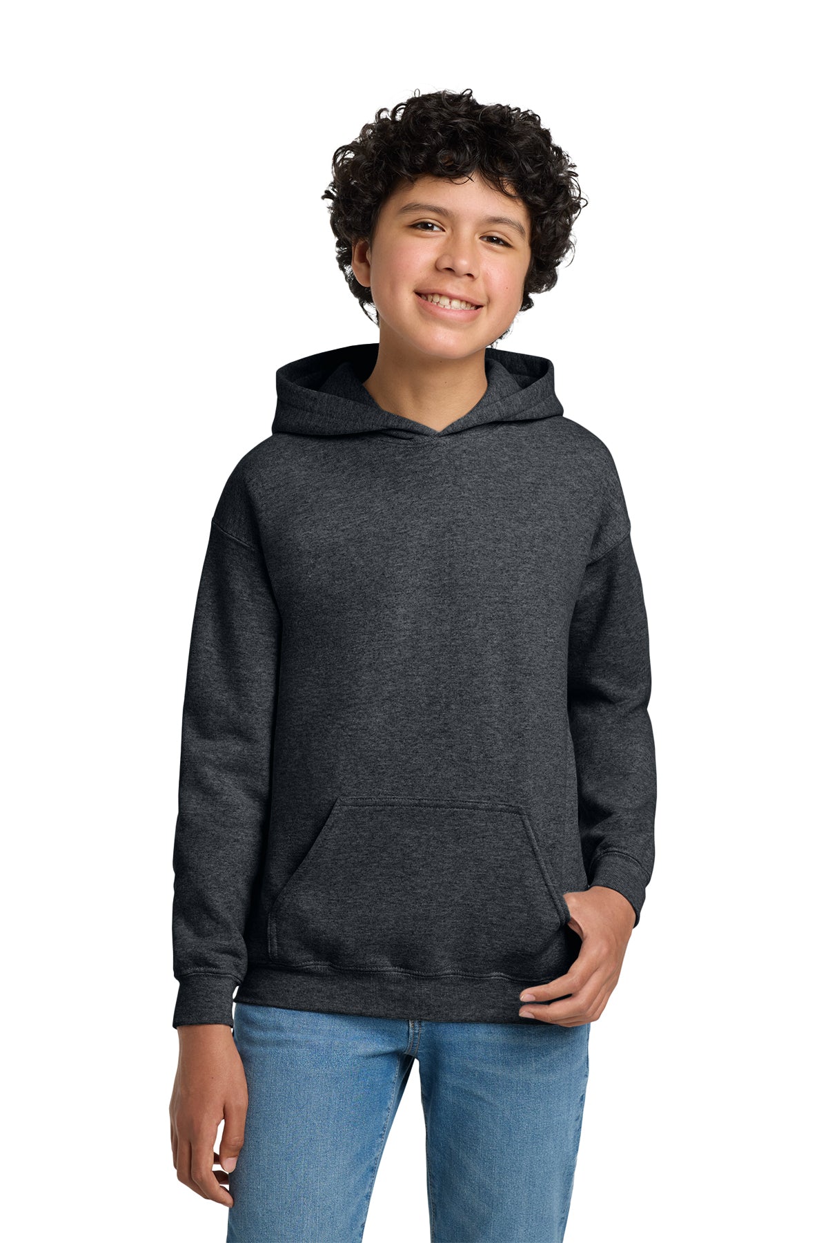 Gildan 18500B Youth Heavy Blend Hoodie - Dark Heather