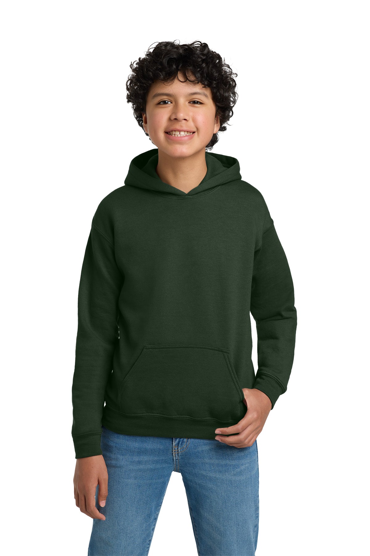 Gildan 18500B Youth Heavy Blend Hoodie - Forest Green