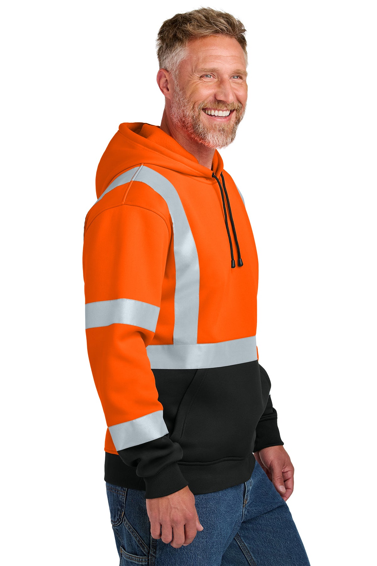CornerStone® ANSI 107 Class 3 Heavy-Duty Fleece Pullover Hoodie | CSF301