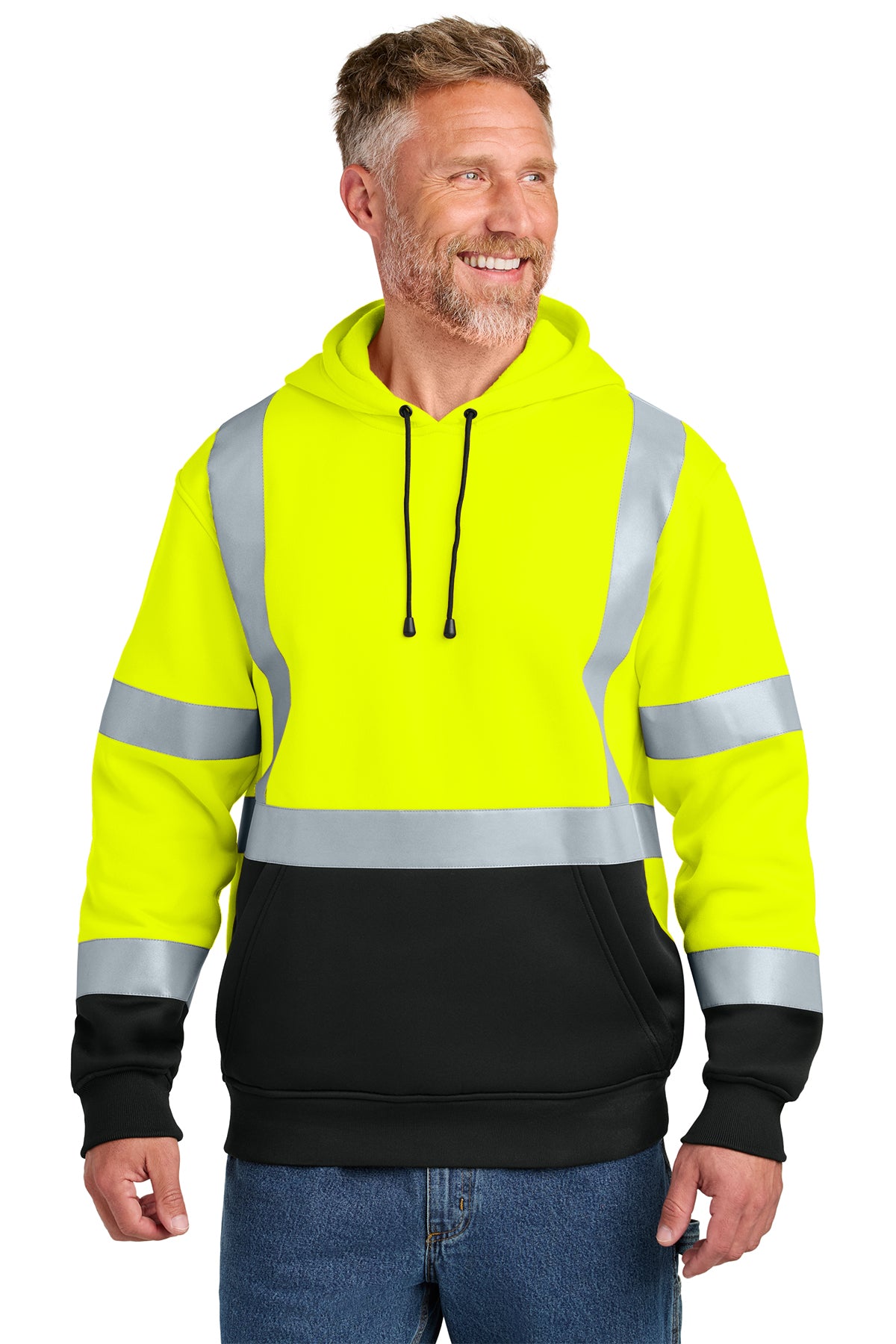 CornerStone® ANSI 107 Class 3 Heavy-Duty Fleece Pullover Hoodie | CSF301