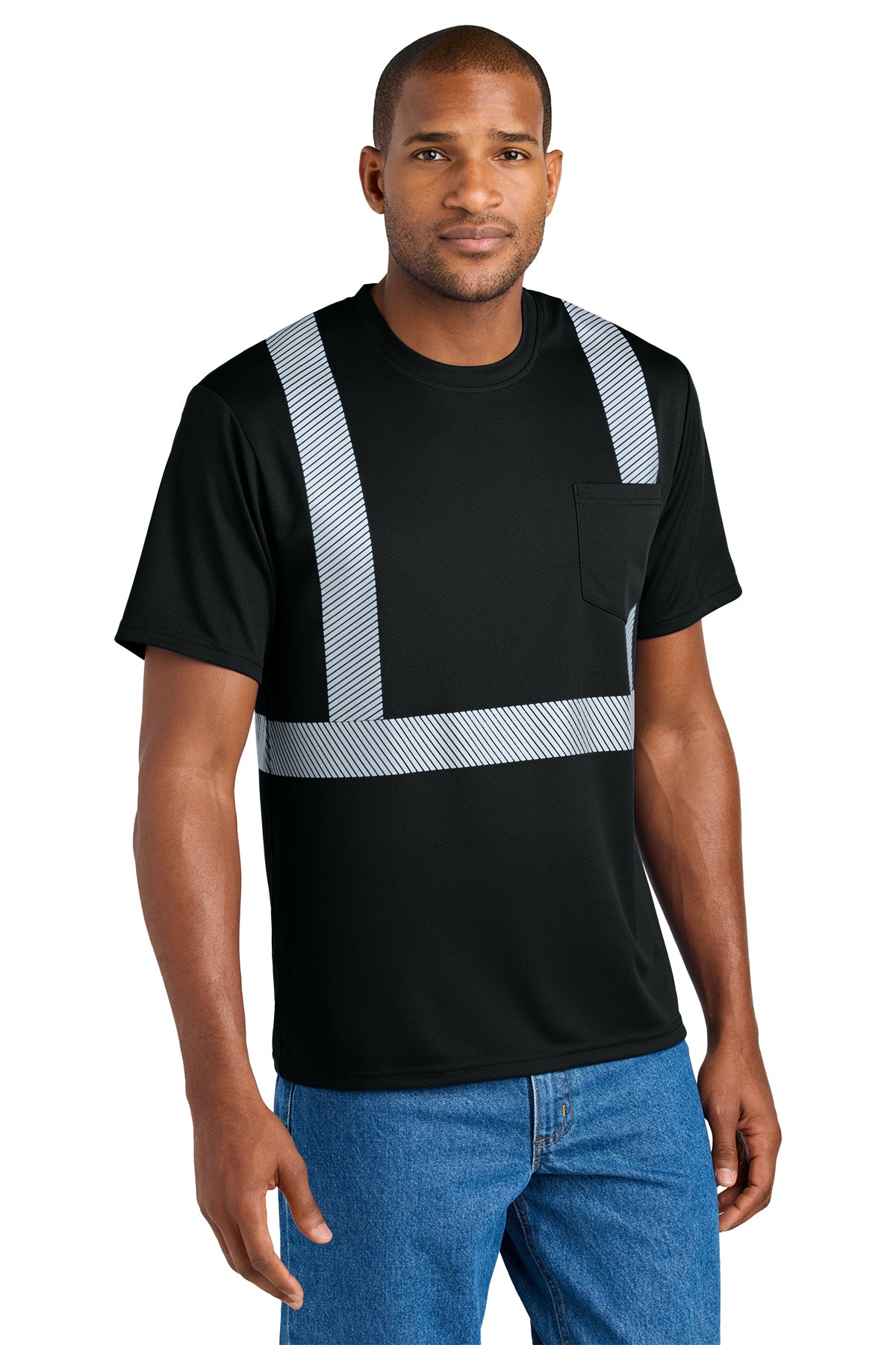 CornerStone® Enhanced Visibility Segmented Tape Tee| CS206