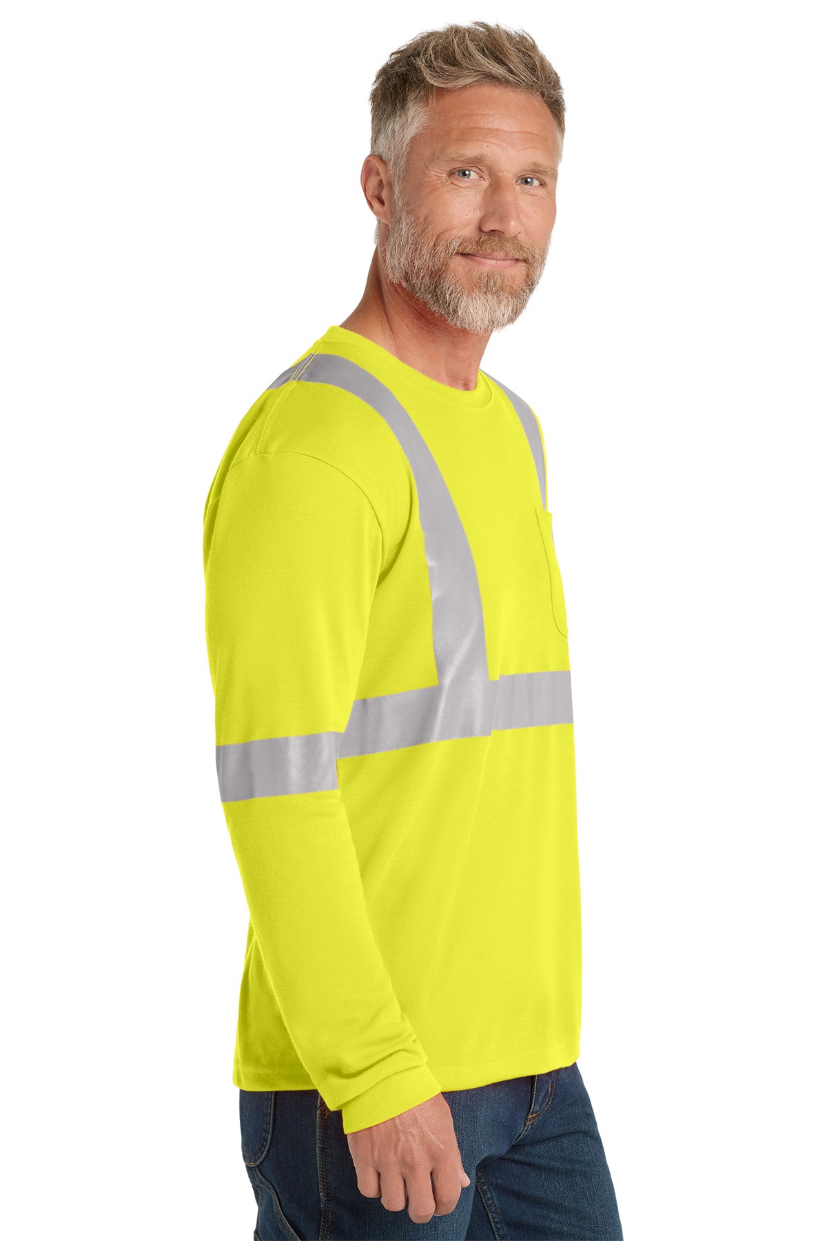 CornerStone® ANSI 107 Class 2 Long Sleeve Safety T-Shirt | CS401LS