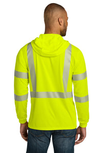 CornerStone® ANSI 107 Class 3 Long Sleeve Segmented Tape Hooded Tee | CS208