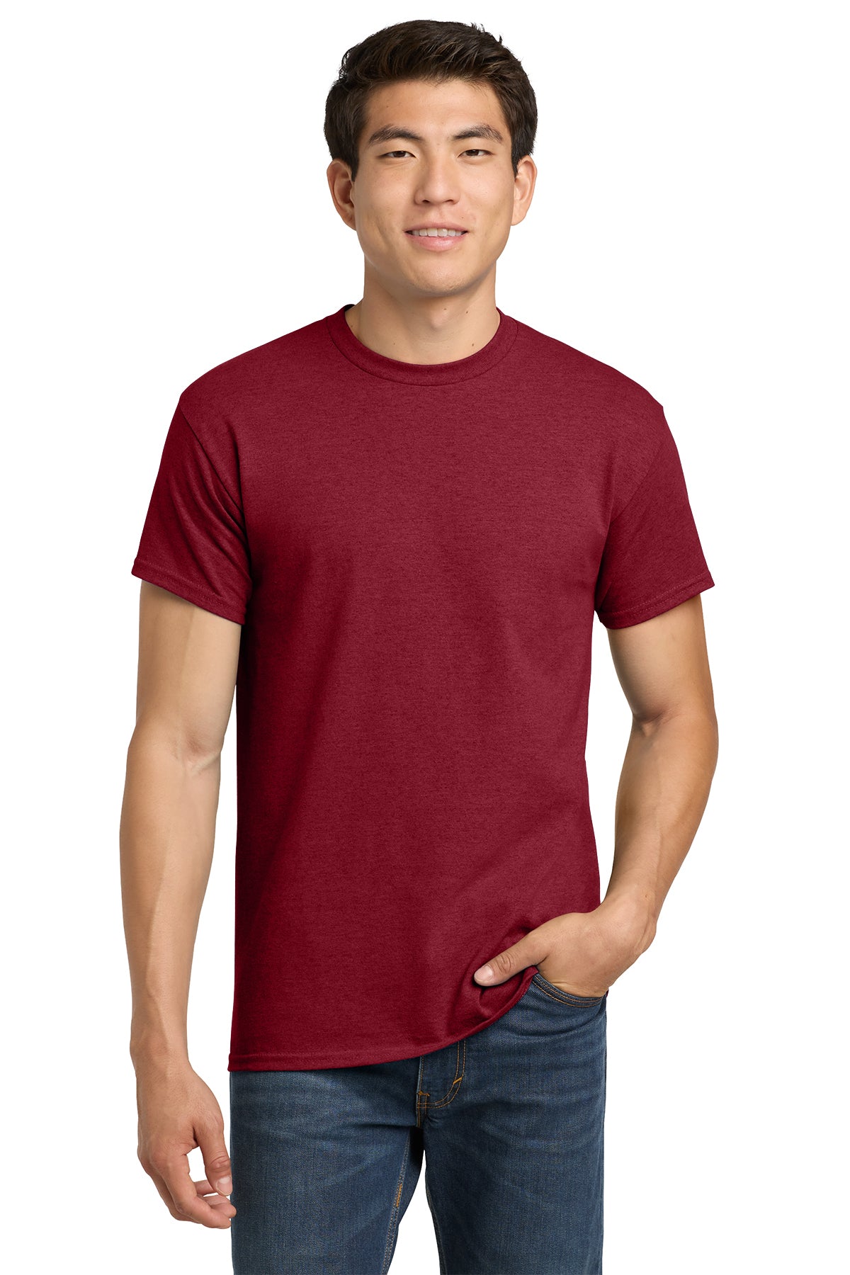 5000 Gildan Heavy Cotton 100% Cotton T-Shirt - Antique Cherry Red