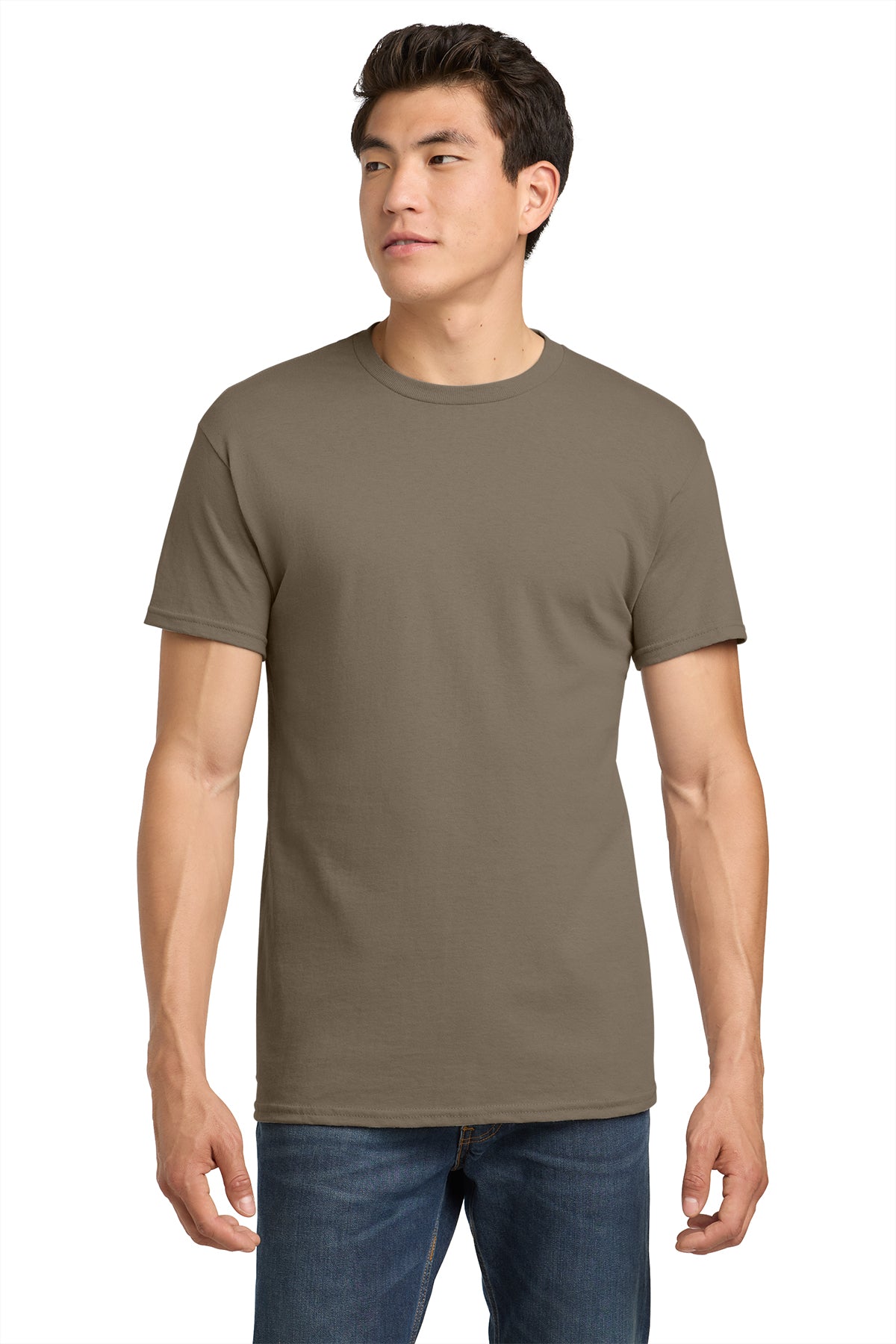 5000 Gildan Heavy Cotton 100% Cotton T-Shirt - Brown Savana