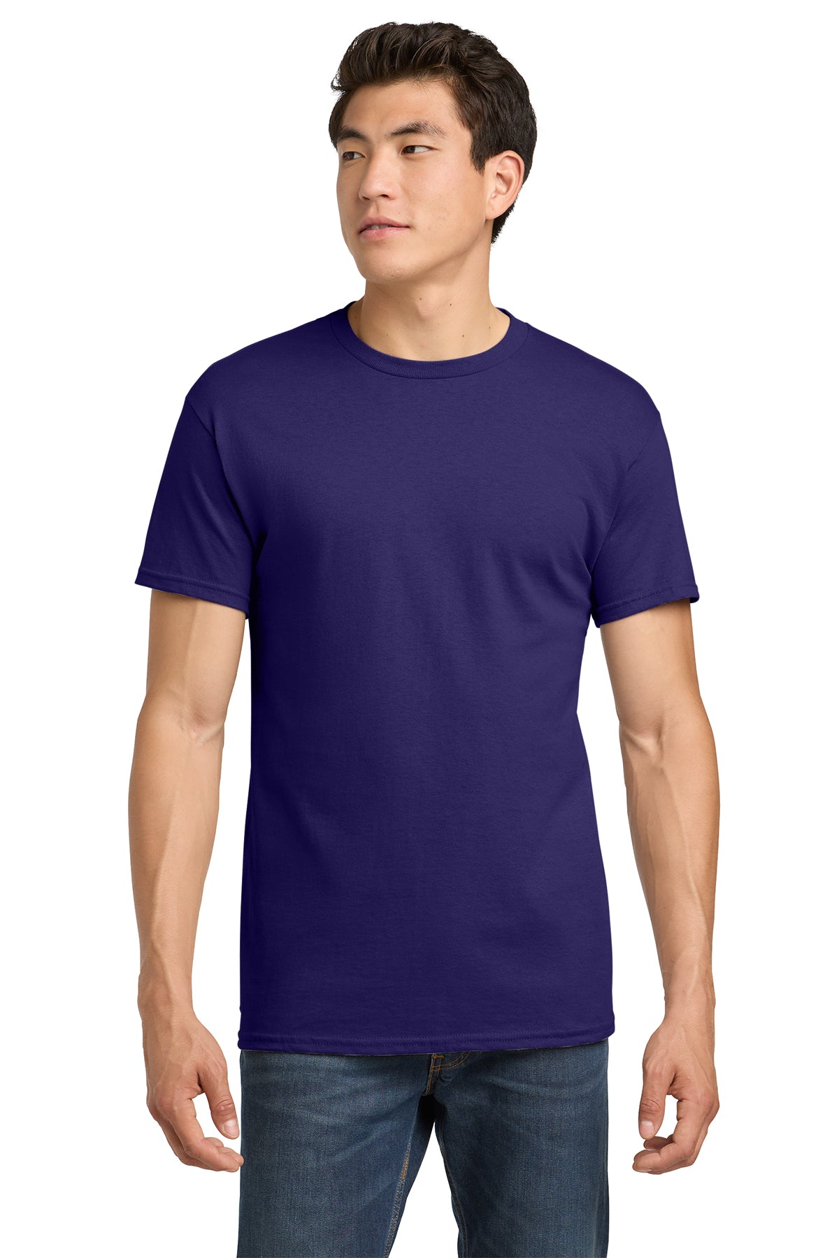 5000 Gildan Heavy Cotton 100% Cotton T-Shirt - Fan Dark Purple