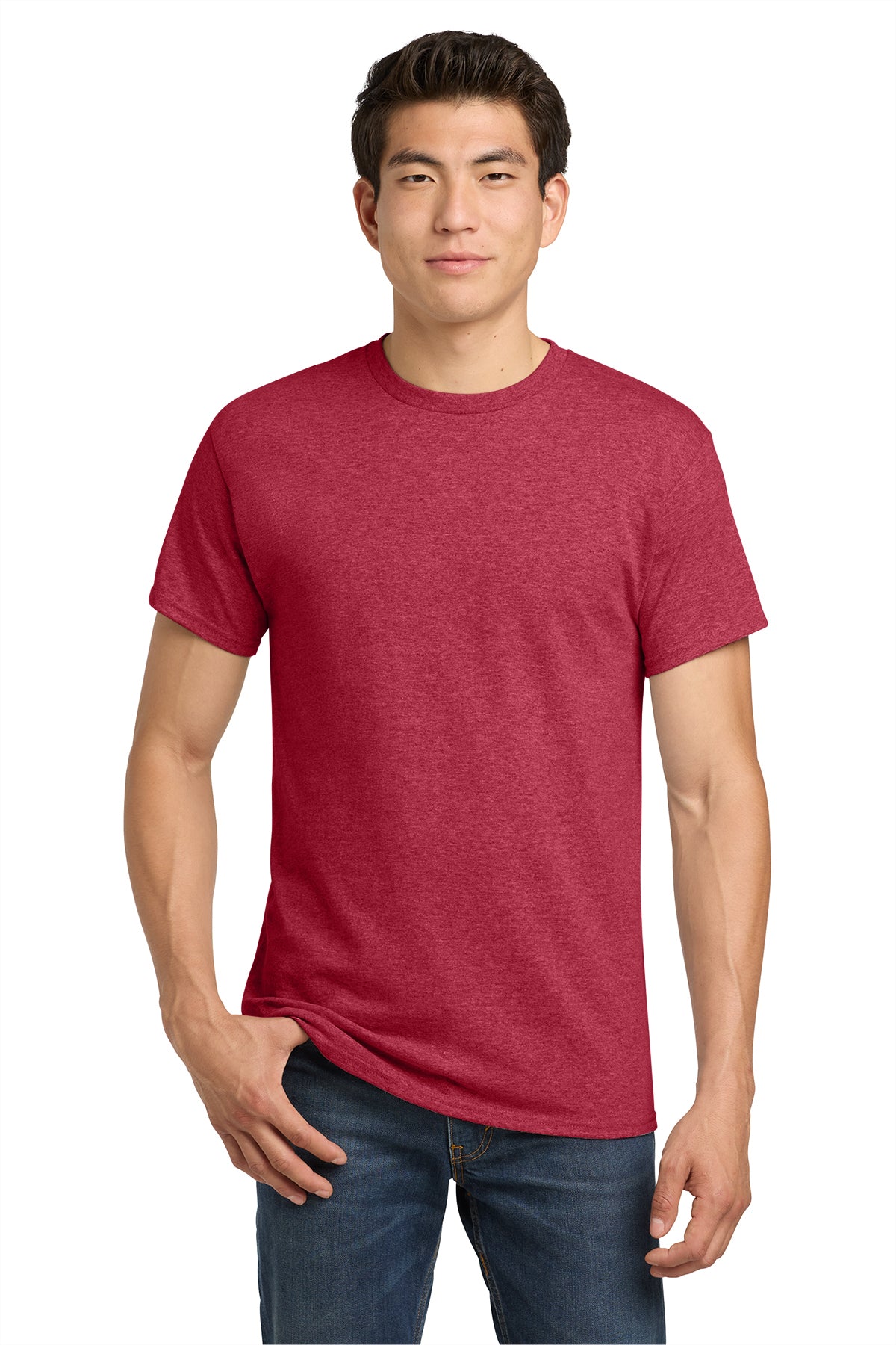 5000 Gildan Heavy Cotton 100% Cotton T-Shirt - Heather Red