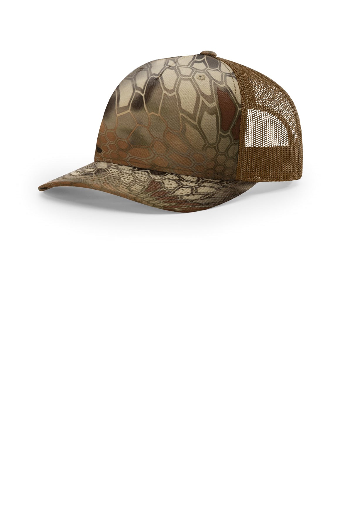 Richardson 112PFP Flat-Bill Trucker Cap - Kryptek Highlander/ Buck