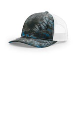 Richardson 112PFP Flat-Bill Trucker Cap - Kryptek Neptune/ White