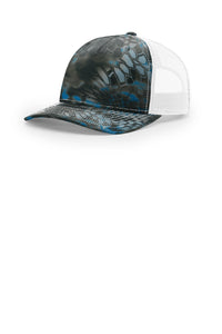 Richardson 112PFP Flat-Bill Trucker Cap - Kryptek Neptune/ White