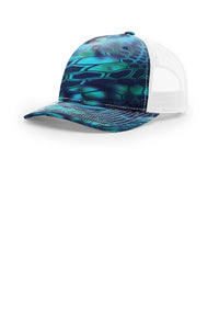 Richardson 112PFP Flat-Bill Trucker Cap - Kryptek Pontus/ White