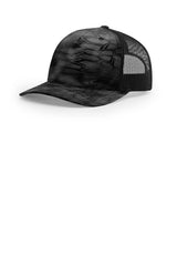 Richardson 112PFP Flat-Bill Trucker Cap - Kryptek Typhon/ Black