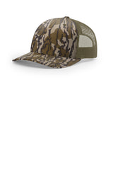 Richardson 112PFP Flat-Bill Trucker Cap - Mossy Oak Bottomland/ Loden