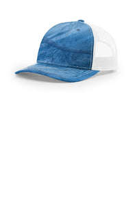 Richardson 112PFP Flat-Bill Trucker Cap - Realtree Fishing Light Blue/ White