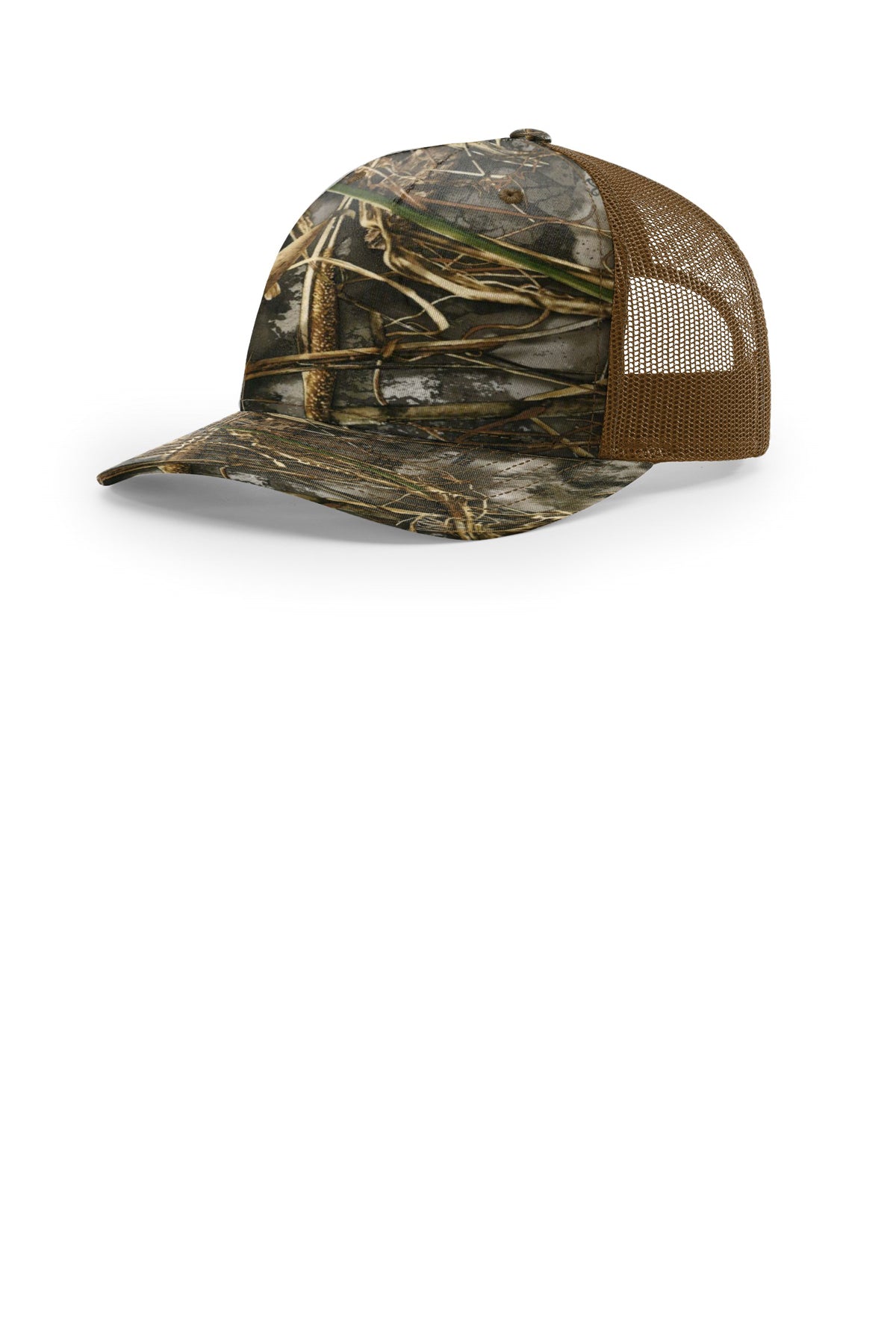 Richardson 112PFP Flat-Bill Trucker Cap - Realtree Max-7/ Buck