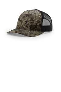 Richardson 112PFP Flat-Bill Trucker Cap - Realtree Timber/ Black
