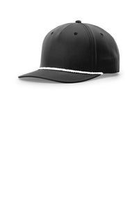 Richardson 258 Five-Panel Classic Rope Cap - Black/ White