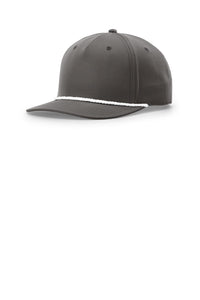 Richardson 258 Five-Panel Classic Rope Cap - Dark Grey/ White