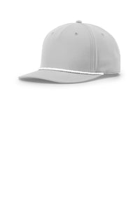 Richardson 258 Five-Panel Classic Rope Cap - Light Grey/ White