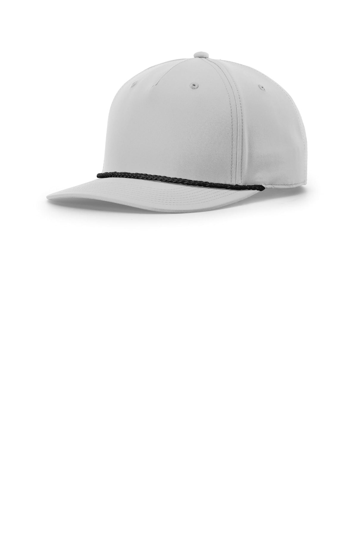 Richardson 258 Five-Panel Classic Rope Cap - Light Grey/ Black