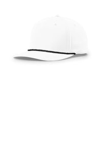 Richardson 258 Five-Panel Classic Rope Cap - White/ Black