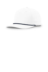 Richardson 258 Five-Panel Classic Rope Cap - White/ Navy