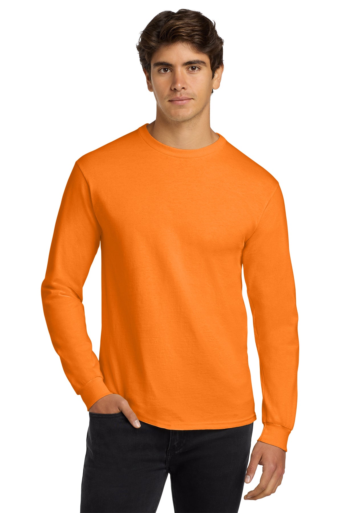 Gildan 2400 Ultra Cotton Long Sleeve T-Shirt - S. Orange
