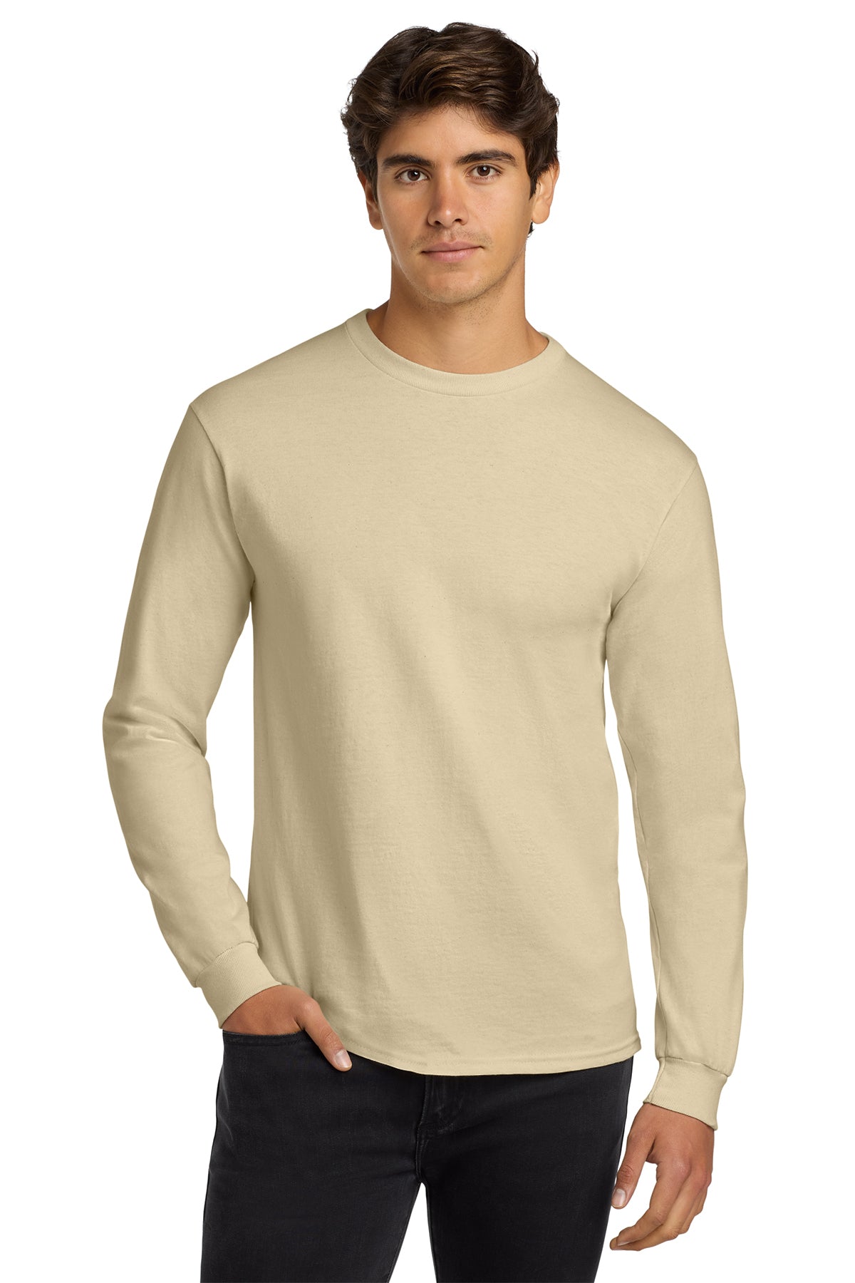 Gildan 2400 Ultra Cotton Long Sleeve T-Shirt - Sand