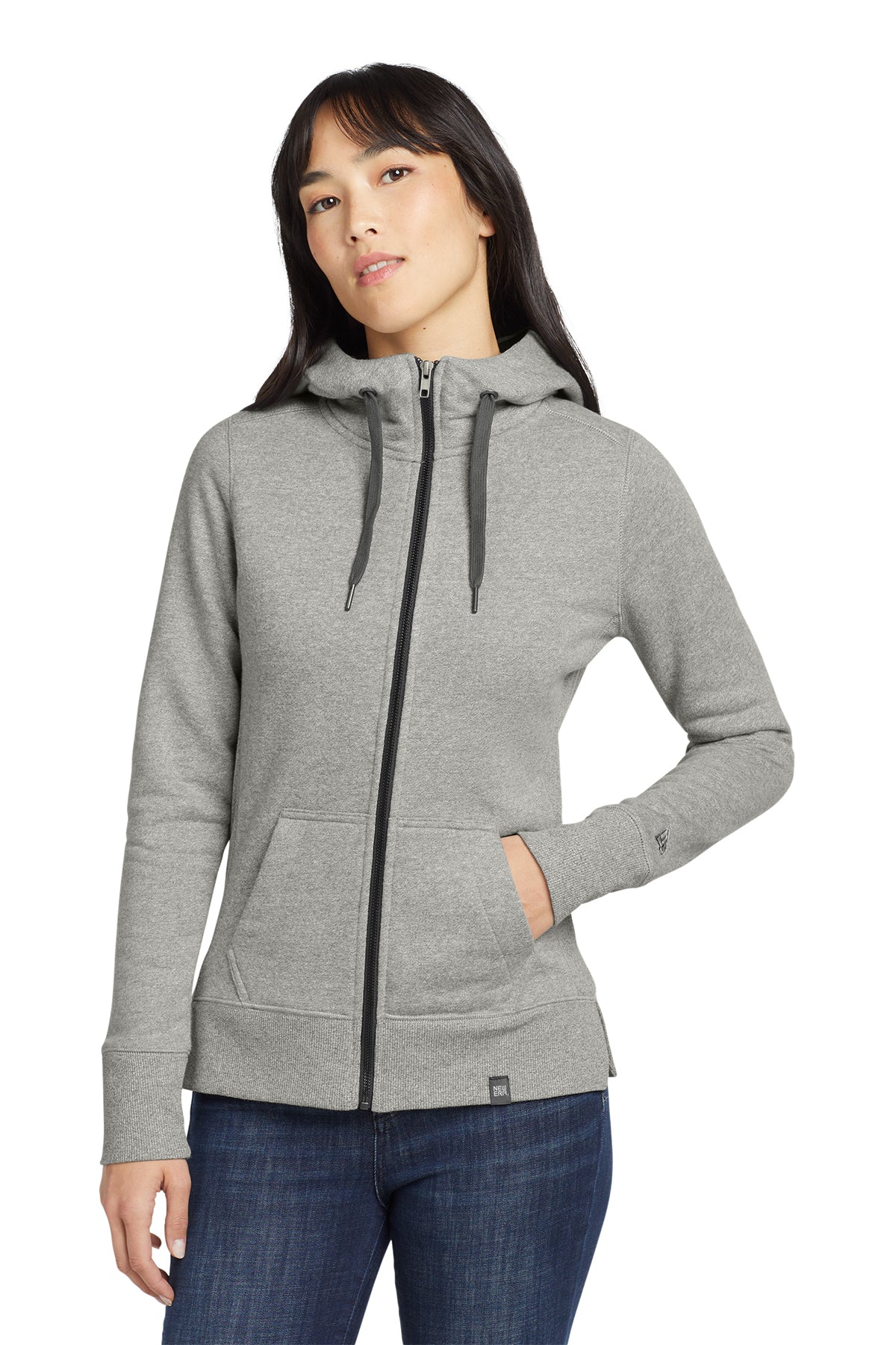 LNEA502 New Era® Women's French Terry Full-Zip Hoodie