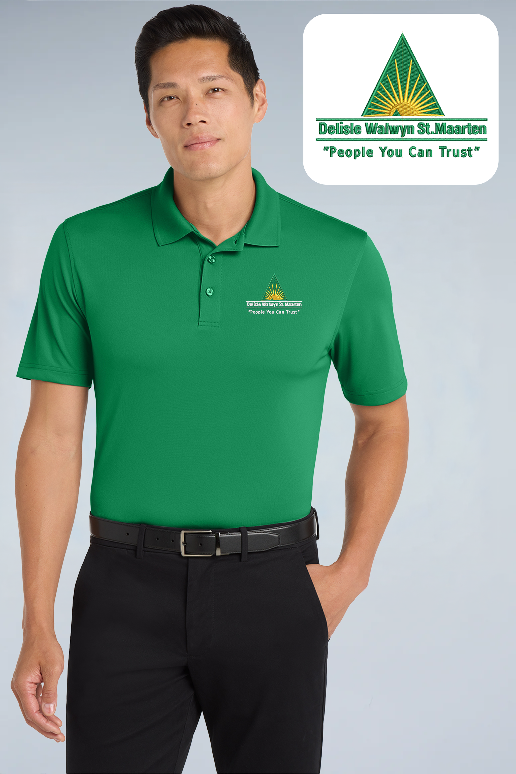 Delisle Walwyn St.Maarten - Port Authority ®  Dry Zone ®  UV Micro-Mesh Polo. K110