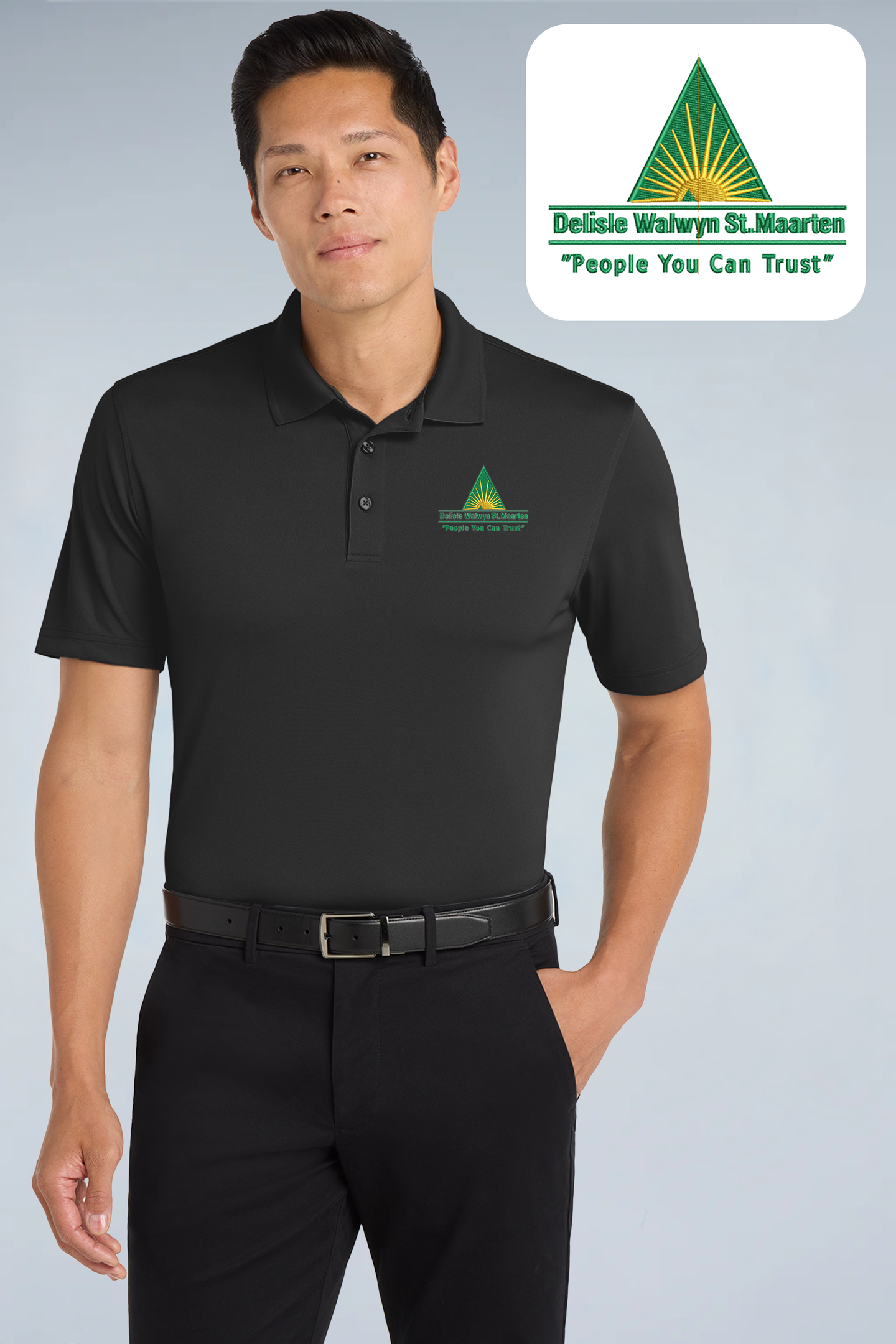 Delisle Walwyn St.Maarten - Port Authority ®  Dry Zone ®  UV Micro-Mesh Polo. K110