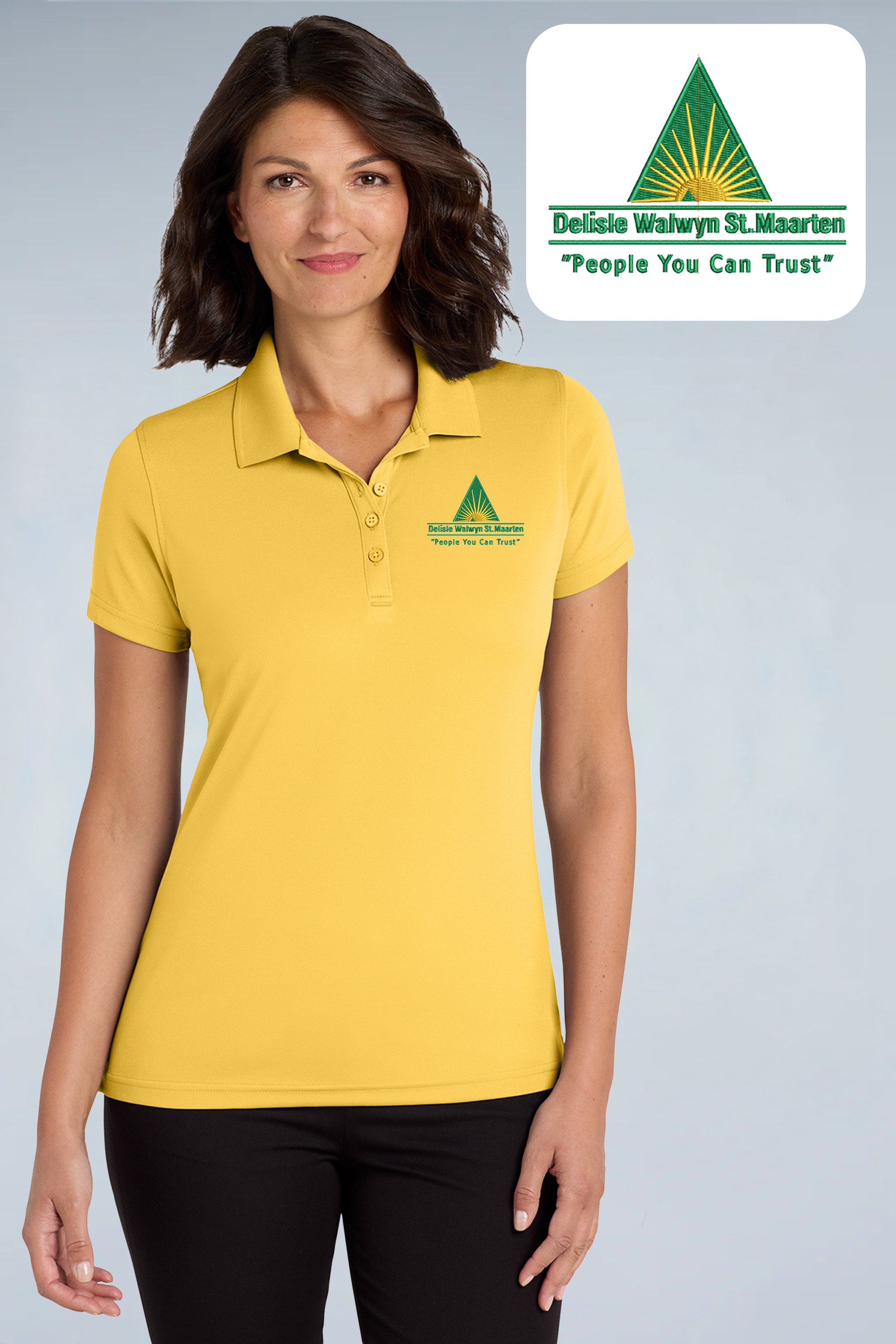 Delisle Walwyn St. Maarten - Port Authority ®  Women's Dry Zone ®  UV Micro-Mesh Polo. LK110