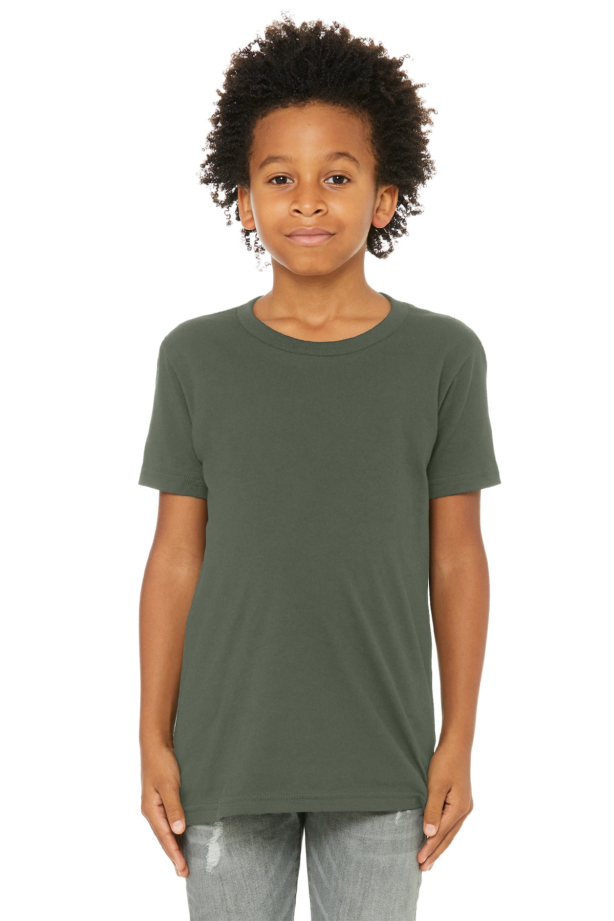 Bella + Canvas Youth Jersey T-Shirt 3001Y - Military Green