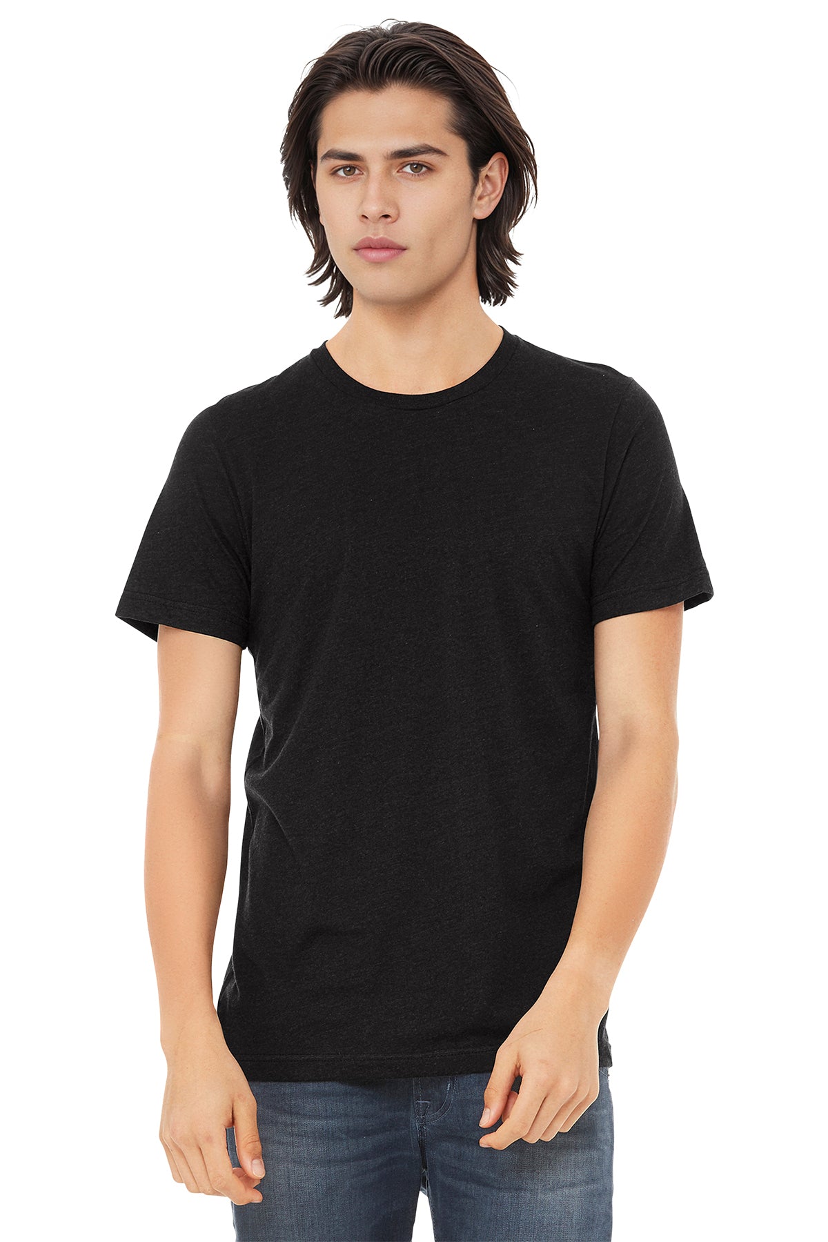 Bella+Canvas 3413 Triblend T-Shirt - Black Heather Triblend
