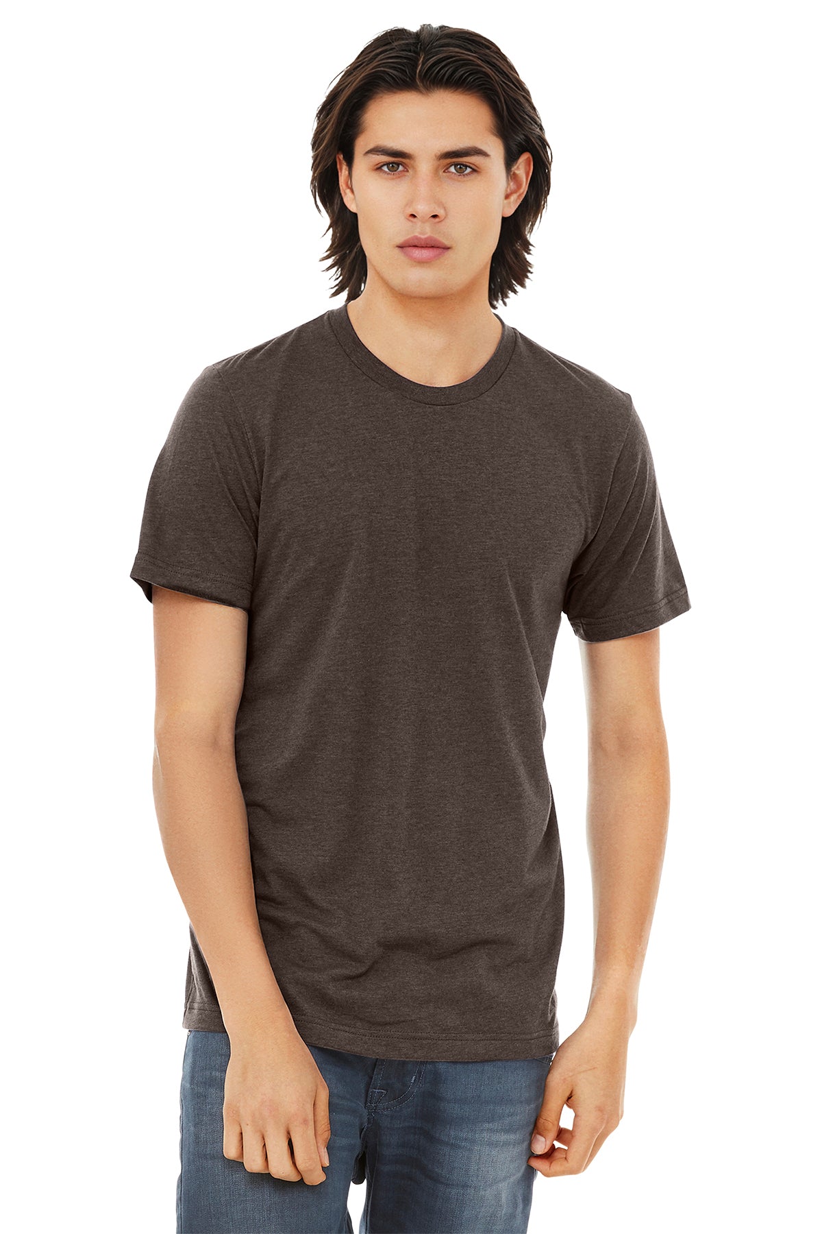 Bella+Canvas 3413 Triblend T-Shirt - Brown Triblend