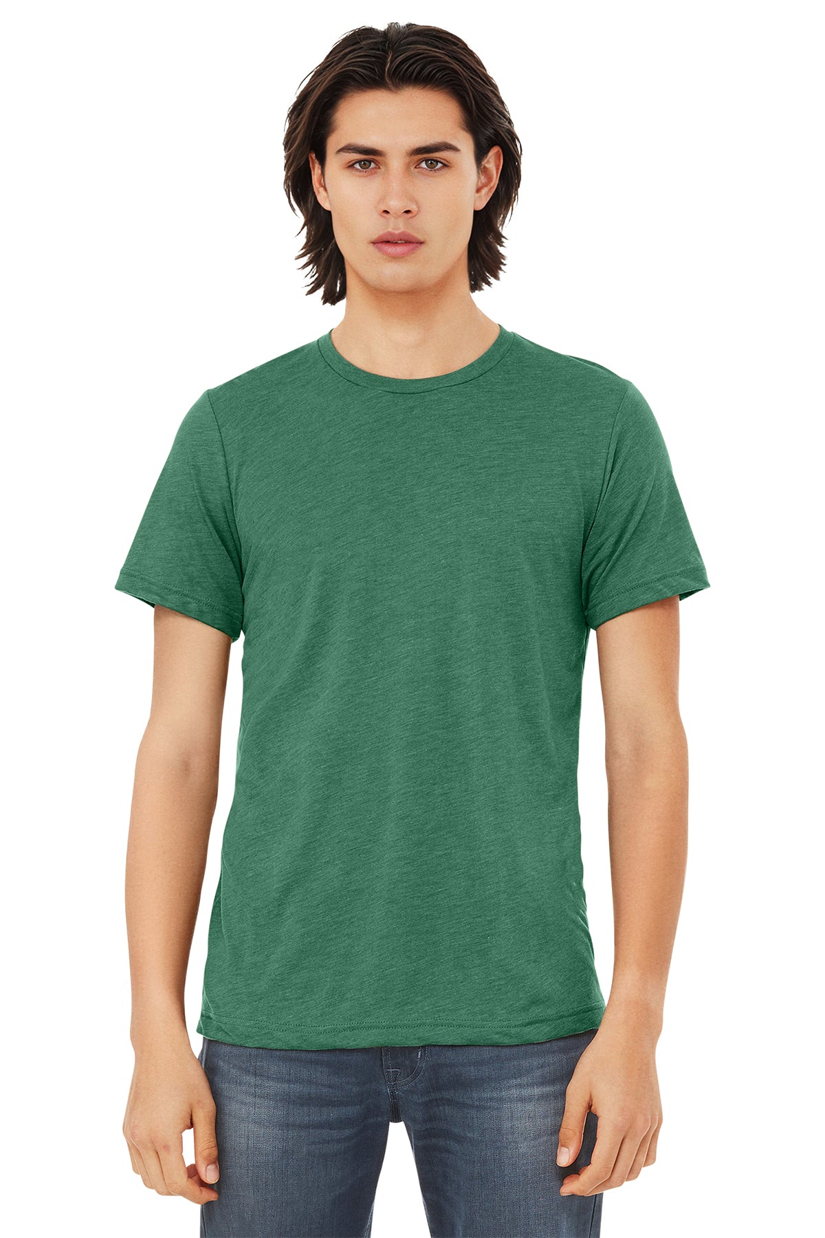 Bella+Canvas 3413 Triblend T-Shirt - Grass Green Triblend