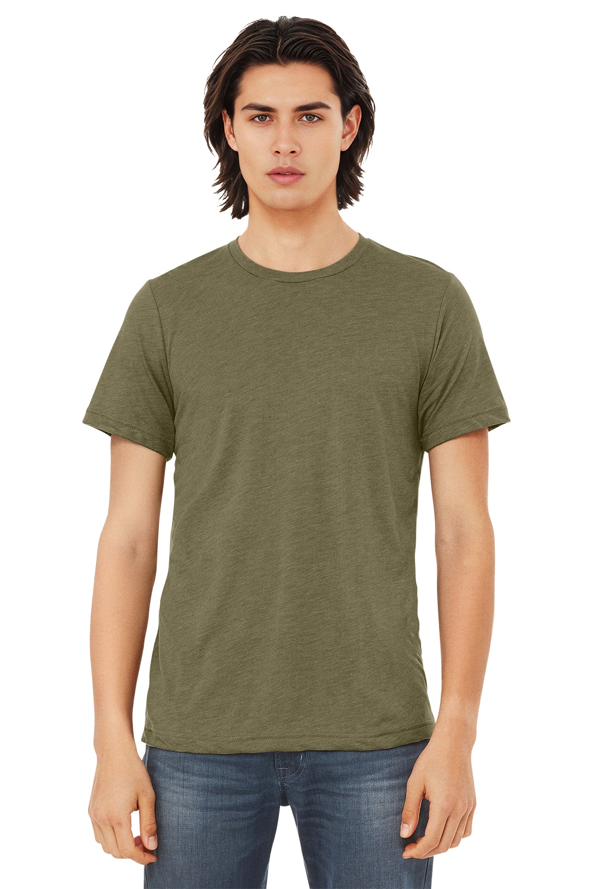 Bella+Canvas 3413 Triblend T-Shirt - Olive Triblend