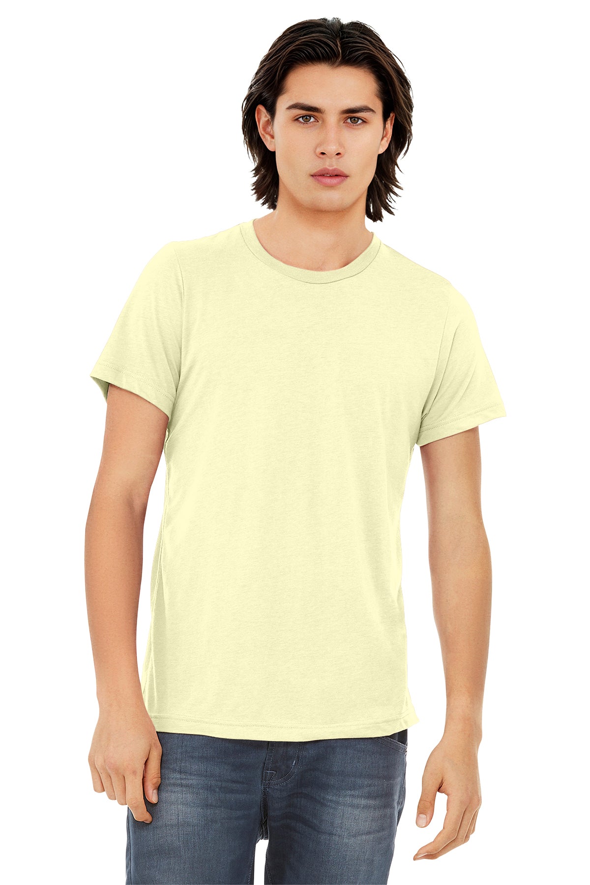 Bella+Canvas 3413 Triblend T-Shirt - Pale Yellow Triblend