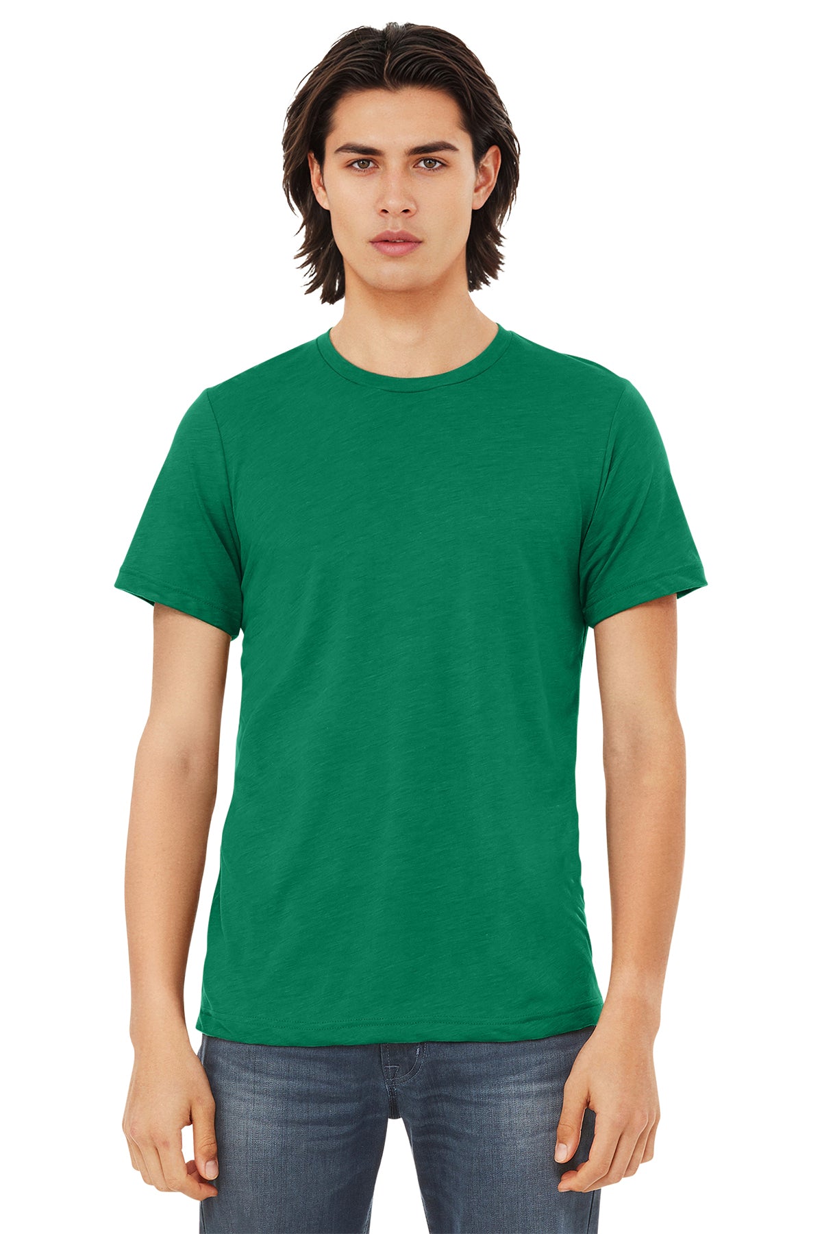 Bella+Canvas 3413 Triblend T-Shirt - Solid Kelly Triblend