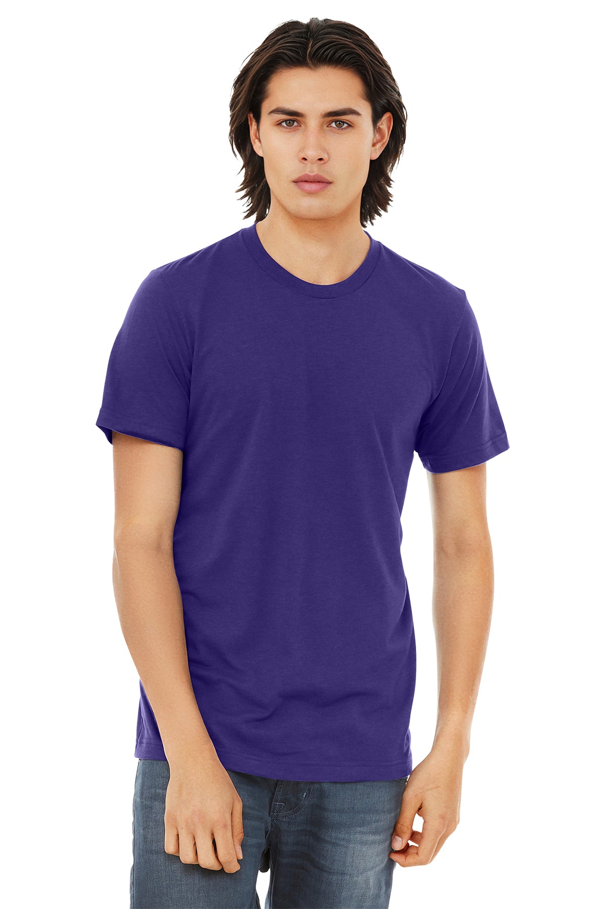 Bella+Canvas 3413 Triblend T-Shirt - Solid Team Purple Triblend