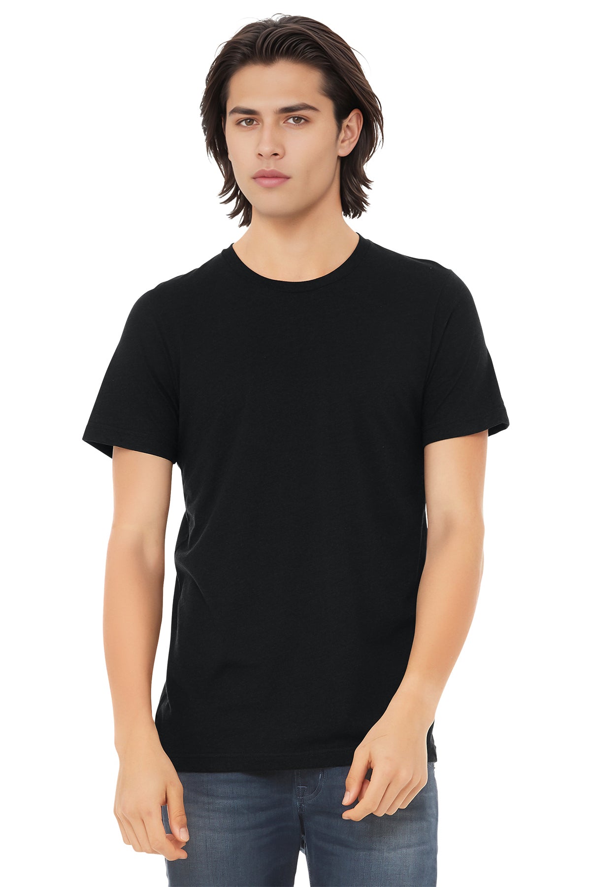 Bella+Canvas 3413 Triblend T-Shirt - Solid Black Triblend