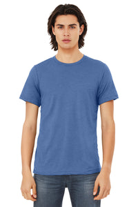 Bella+Canvas 3413 Triblend T-Shirt - Solid Blue Triblend