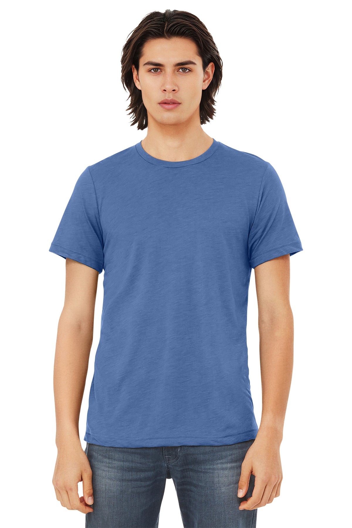 Bella+Canvas 3413 Triblend T-Shirt - Solid Blue Triblend